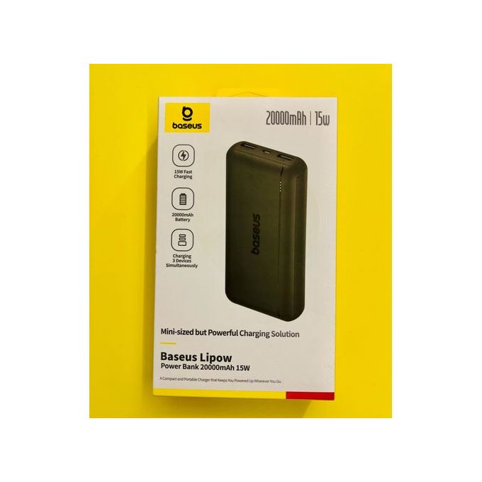 Baseus Bipow 20000mAh 15W Fast Charging Power Bank (Type-C Input & Output)