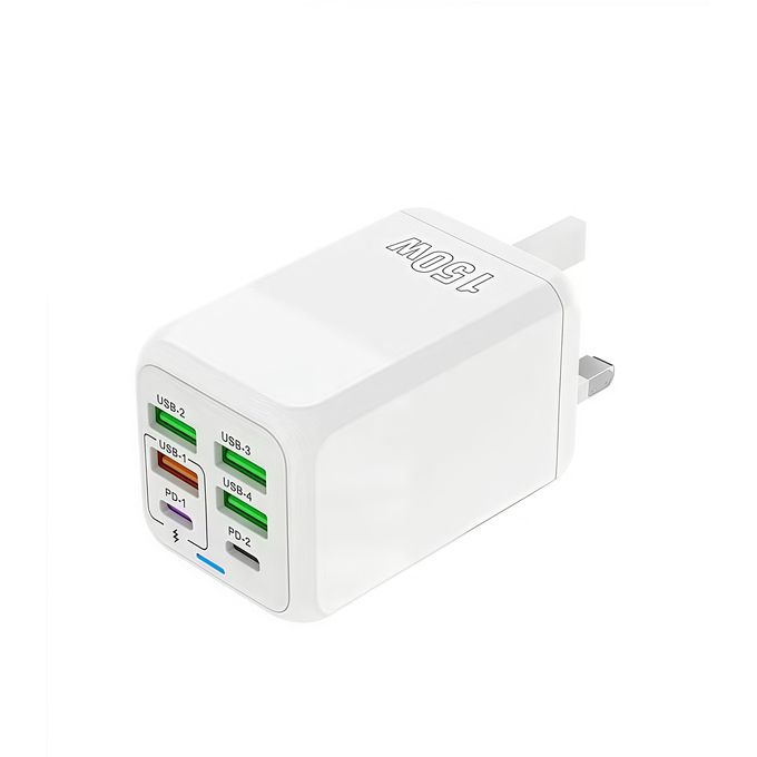 Bolizma 150W USB-C Charger Block 6-Port GaN Fast Charging Station
