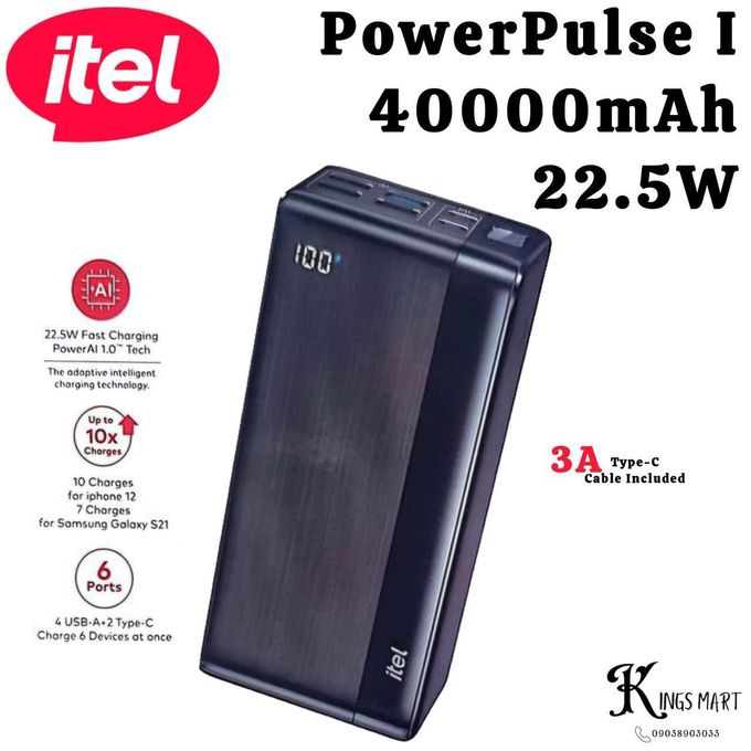 itel 40000mAh 22.5W PowerPulse Power Bank